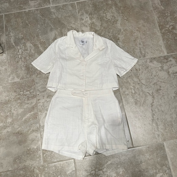 NWT Princess Polly White Addison Set Size 4 Old Money - Picture 1 of 4